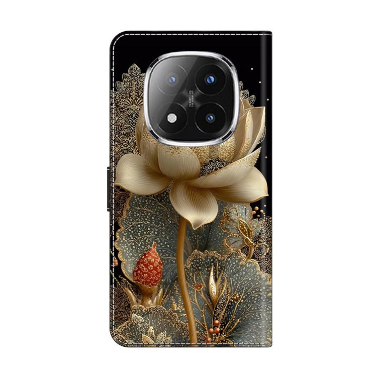 For Redmi Note 14 Pro+ 5G / Poco X7 5G Crystal-Like Painted Vegan Leather Phone Case
