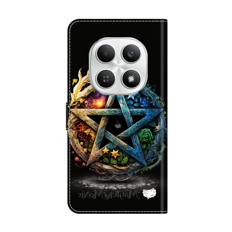 For Redmi Note 15 5G / 4G Global 164mm Crystal-Like Painted Vegan Leather Phone Case - Pentagram