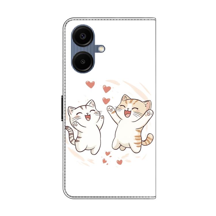 For Samsung Galaxy A06 4G / 5G Crystal-Like Painted Vegan Leather Phone Case