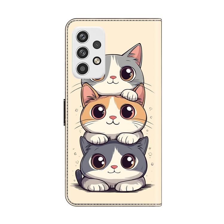 For Samsung Galaxy A23 5G Crystal-Like Painted Vegan Leather Phone Case