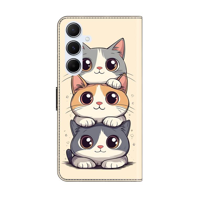 For Samsung Galaxy A24 4G Crystal-Like Painted Vegan Leather Phone Case