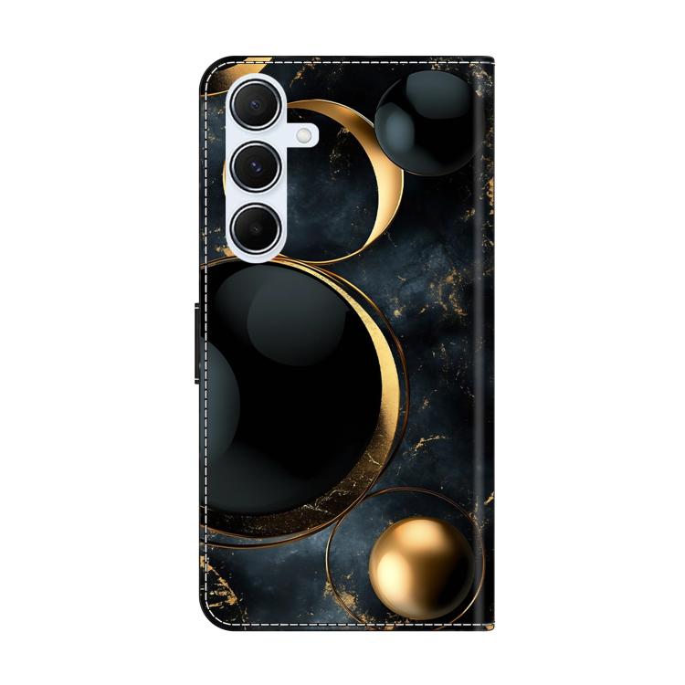 For Samsung Galaxy A24 4G Crystal-Like Painted Vegan Leather Phone Case