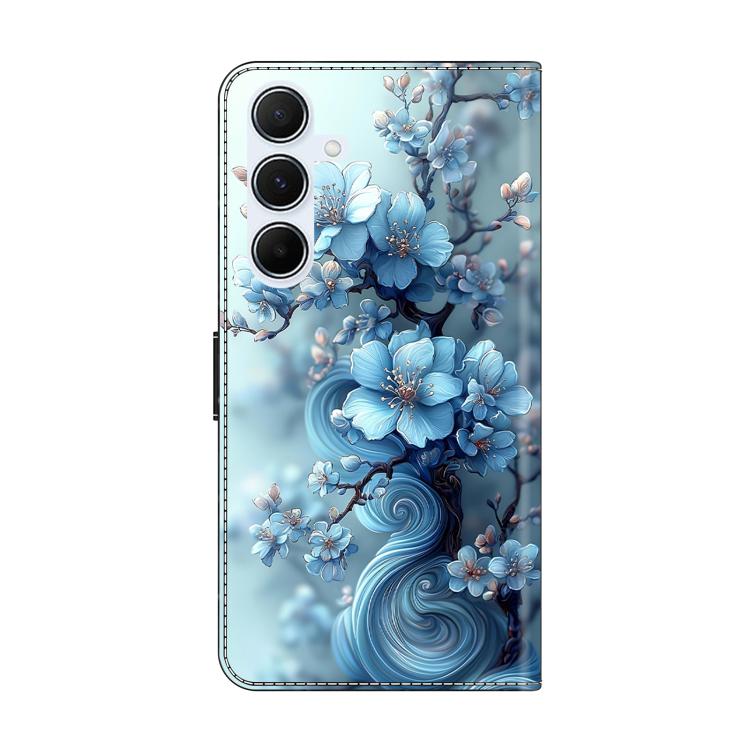 For Samsung Galaxy A55 5G Crystal-Like Painted Vegan Leather Phone Case