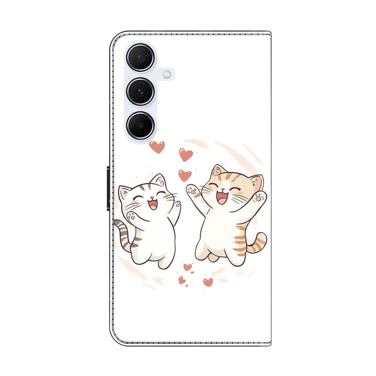 For Samsung Galaxy A55 5G Crystal-Like Painted Vegan Leather Phone Case