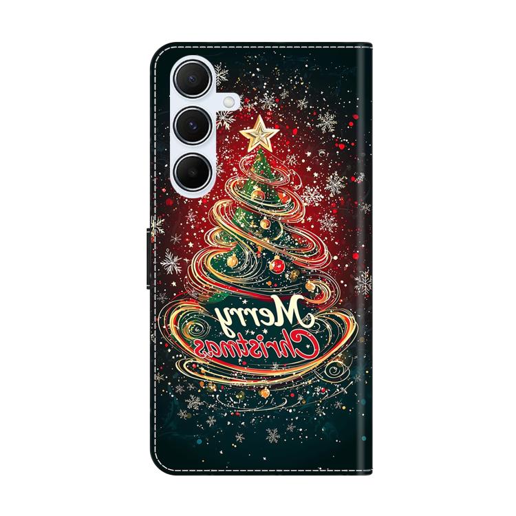 For Samsung Galaxy A55 5G Crystal-Like Painted Vegan Leather Phone Case