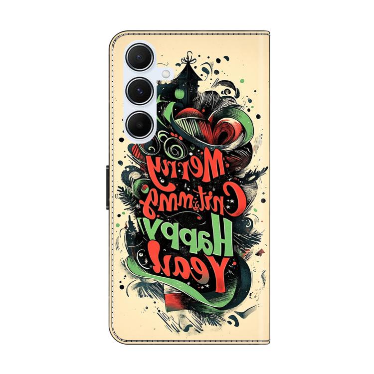For Samsung Galaxy A55 5G Crystal-Like Painted Vegan Leather Phone Case