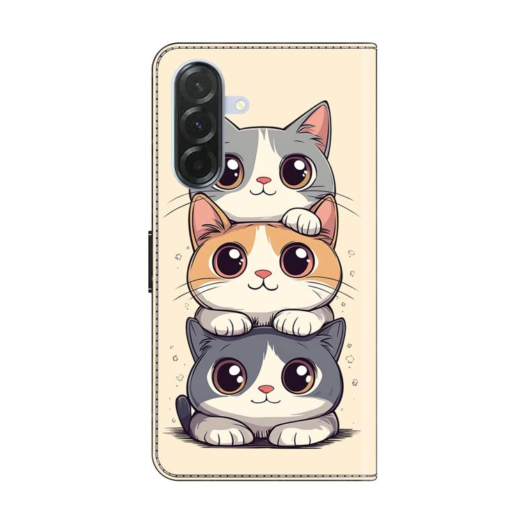 For Samsung Galaxy A36 / A56 5G Crystal-Like Painted Vegan Leather Phone Case