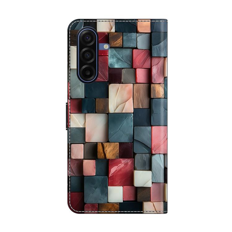 For Samsung Galaxy A57 Crystal-Like Painted Vegan Leather Phone Case