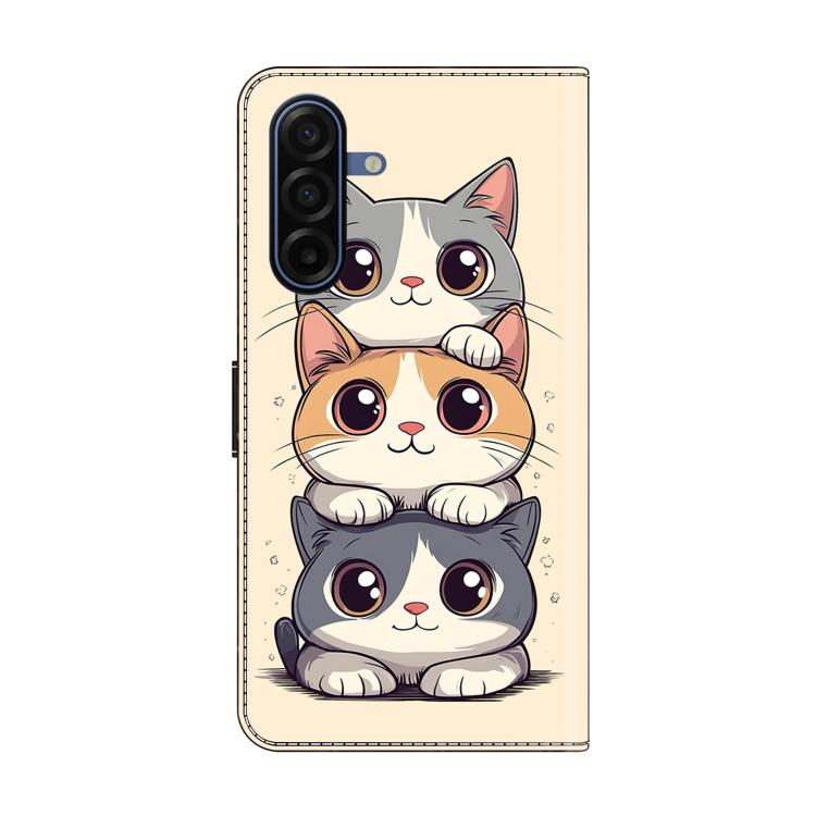 For Samsung Galaxy A57 Crystal-Like Painted Vegan Leather Phone Case