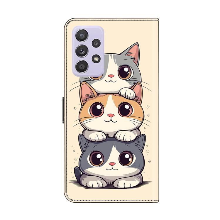 For Samsung Galaxy A53 5G Crystal-Like Painted Vegan Leather Phone Case
