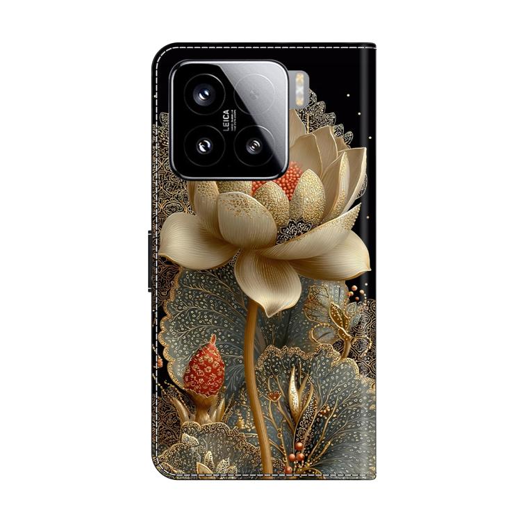 For Xiaomi 15 Crystal-Like Painted Vegan Leather Phone Case
