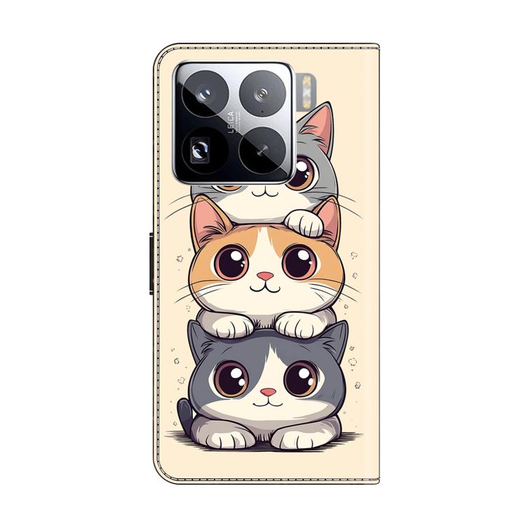 For Xiaomi 15 Pro Crystal-Like Painted Vegan Leather Phone Case
