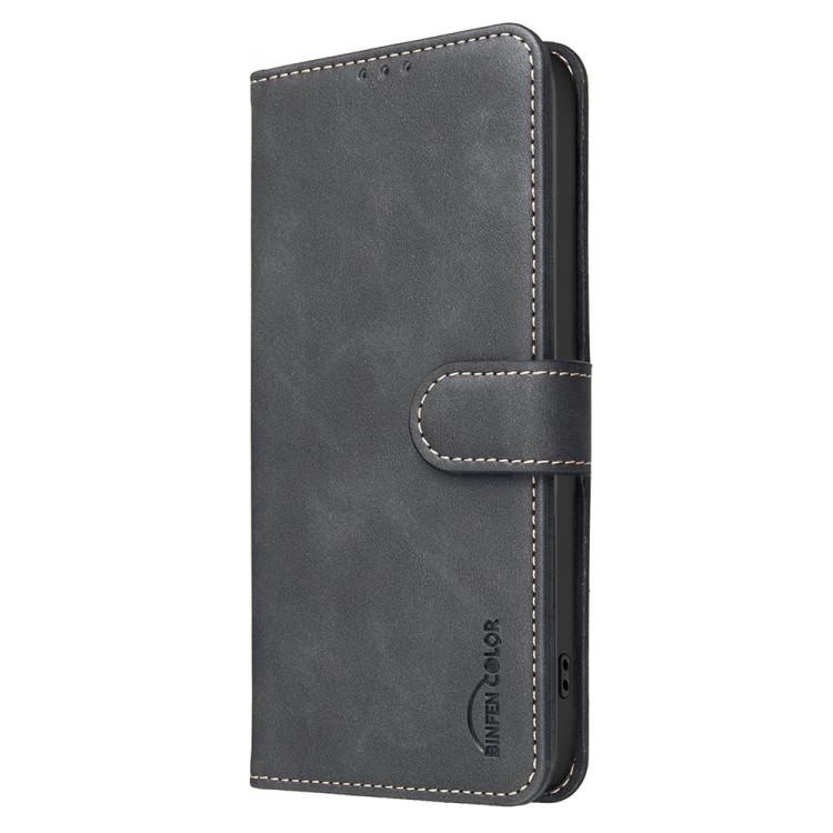 For Motorola Edge 50 Pro Solid Color Calfskin Texture RFID Vegan Leather Phone Case