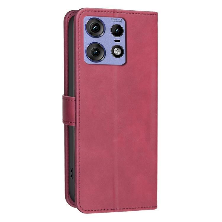 For Motorola Edge 50 Pro Solid Color Calfskin Texture RFID Vegan Leather Phone Case