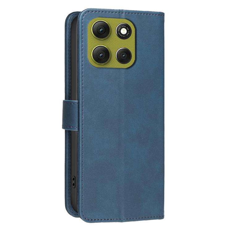 For Motorola Moto G86 5G Solid Color Calfskin Texture RFID Vegan Leather Phone Case
