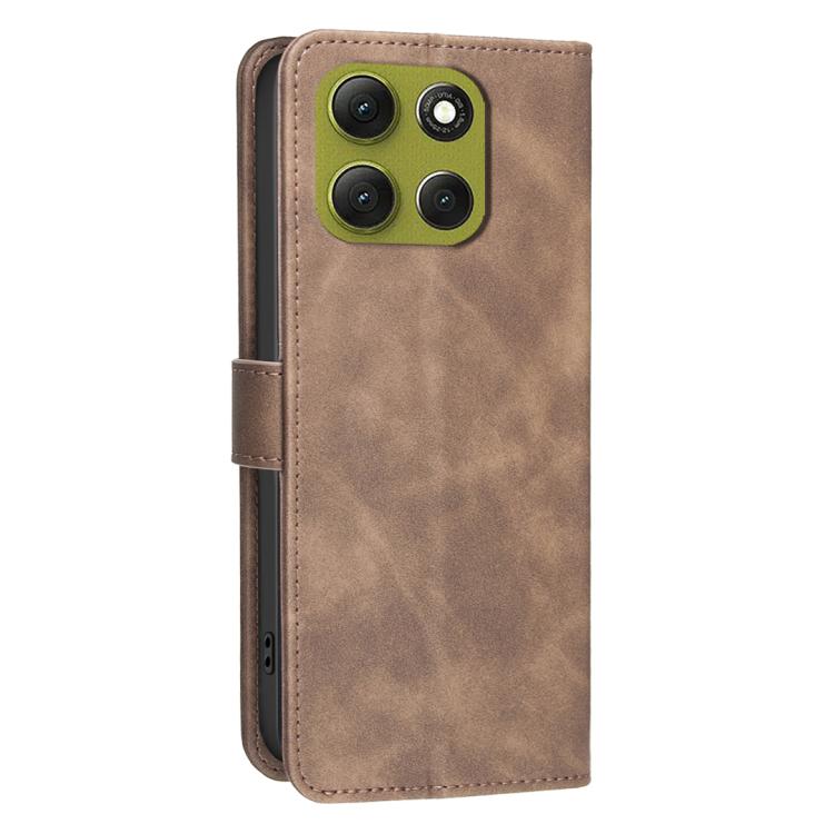 For Motorola Moto G86 5G Solid Color Calfskin Texture RFID Vegan Leather Phone Case