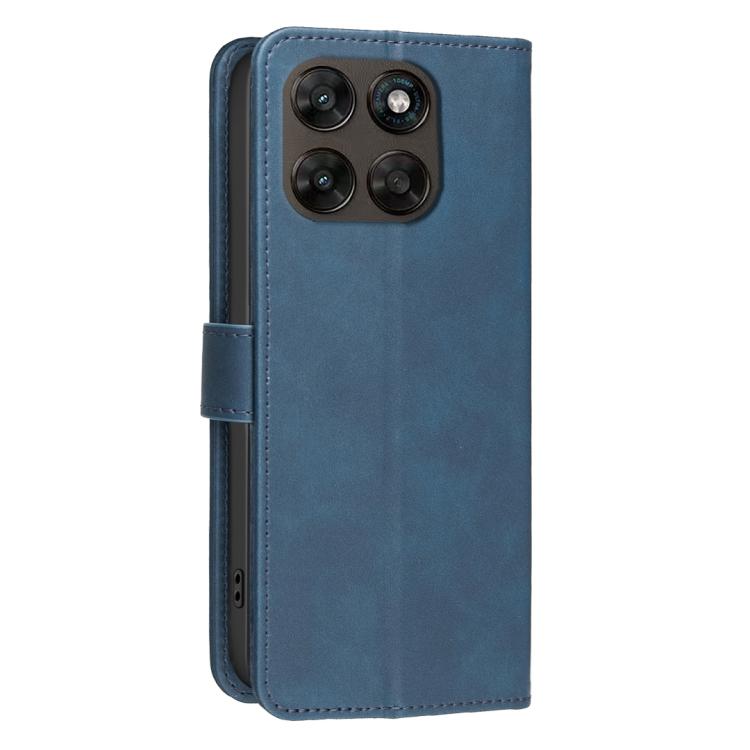 For Motorola Moto G67 5G / G77 5G Solid Color Calfskin Texture RFID Vegan Leather Phone Case