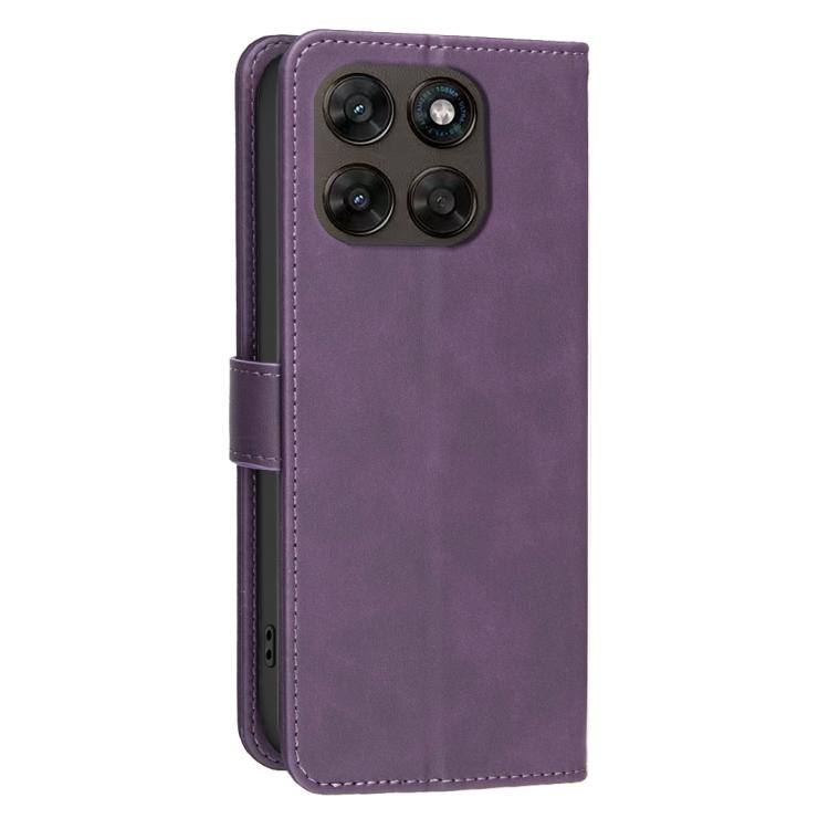 For Motorola Moto G67 5G / G77 5G Solid Color Calfskin Texture RFID Vegan Leather Phone Case