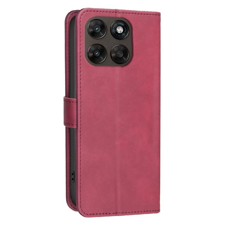 For Motorola Moto G67 5G / G77 5G Solid Color Calfskin Texture RFID Vegan Leather Phone Case