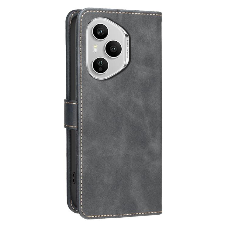 For Honor 400 Pro Global 160.8mm Solid Color Calfskin Texture RFID Vegan Leather Phone Case