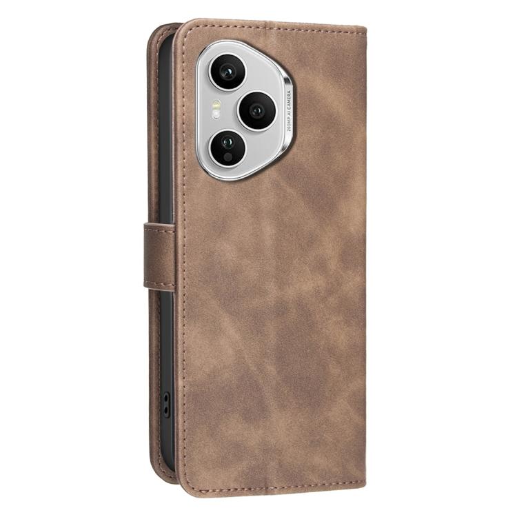 For Honor 400 Pro Global 160.8mm Solid Color Calfskin Texture RFID Vegan Leather Phone Case