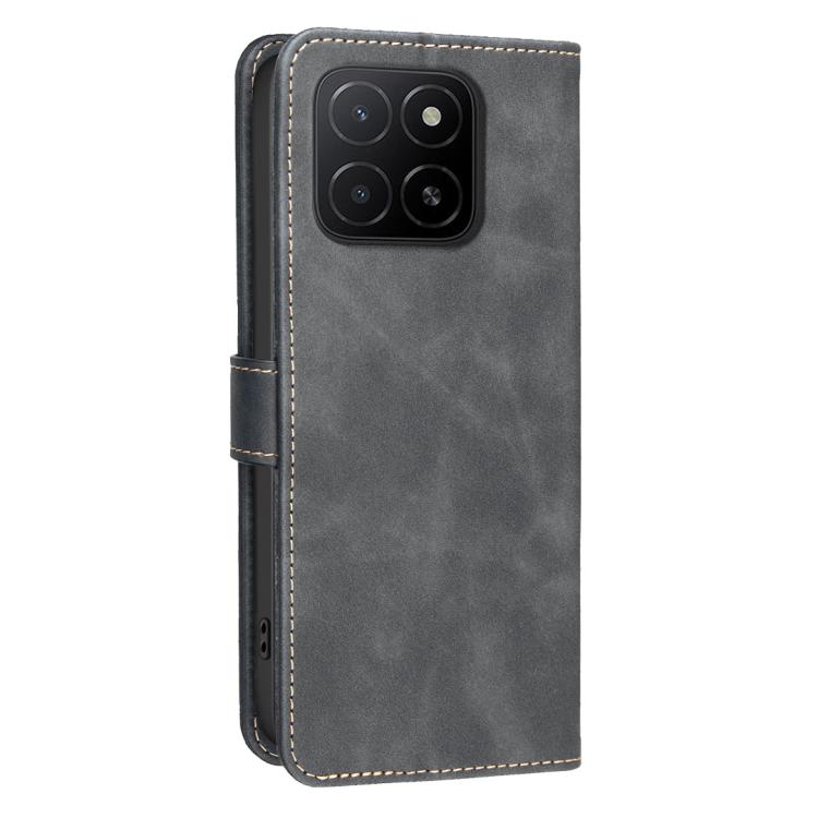 For Honor X5b / X6c Solid Color Calfskin Texture RFID Vegan Leather Phone Case