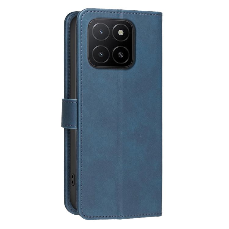 For Honor X5b / X6c Solid Color Calfskin Texture RFID Vegan Leather Phone Case