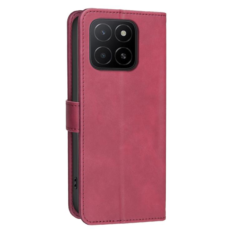 For Honor X5b / X6c Solid Color Calfskin Texture RFID Vegan Leather Phone Case