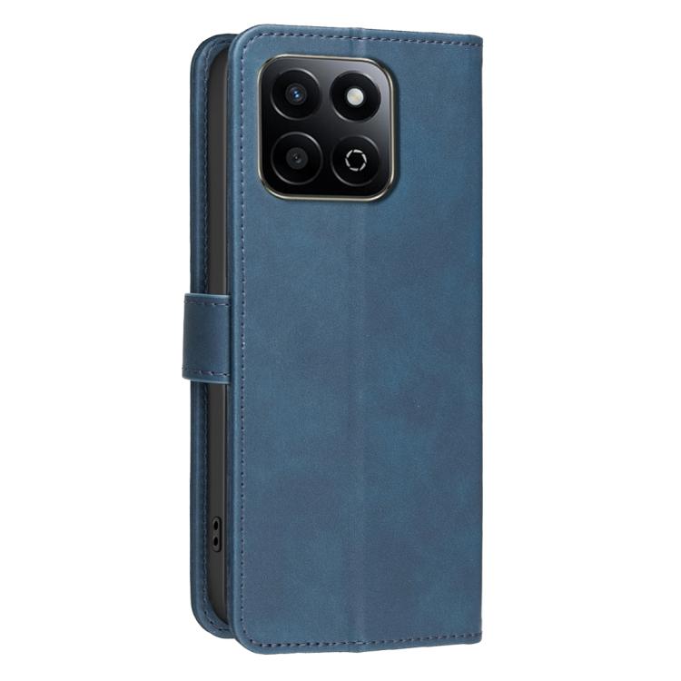 For Honor X7c / 200 Smart 5G Solid Color Calfskin Texture RFID Vegan Leather Phone Case