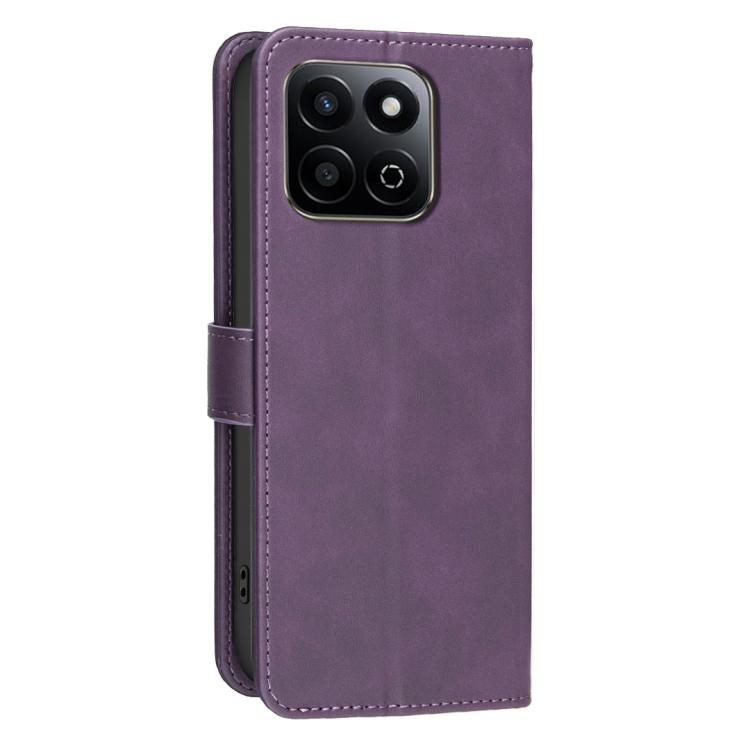 For Honor X7c / 200 Smart 5G Solid Color Calfskin Texture RFID Vegan Leather Phone Case