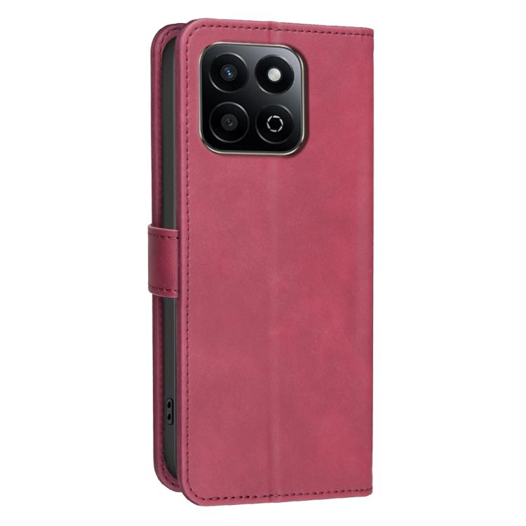 For Honor X7c / 200 Smart 5G Solid Color Calfskin Texture RFID Vegan Leather Phone Case