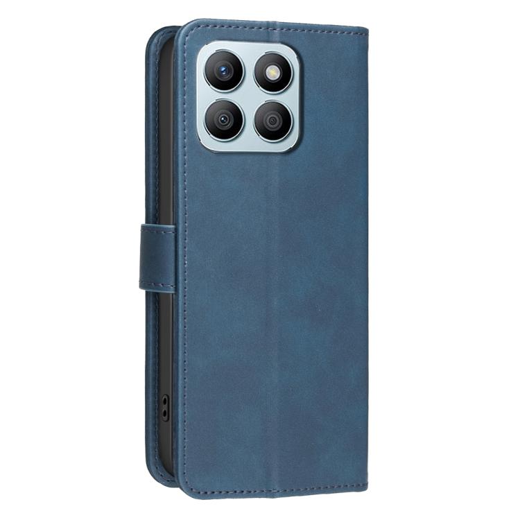 For Honor X8b Solid Color Calfskin Texture RFID Vegan Leather Phone Case