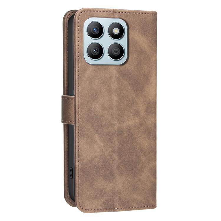 For Honor X8b Solid Color Calfskin Texture RFID Vegan Leather Phone Case
