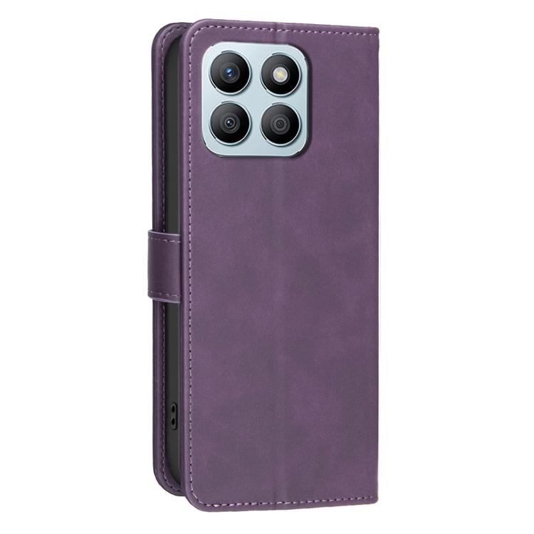 For Honor X8b Solid Color Calfskin Texture RFID Vegan Leather Phone Case