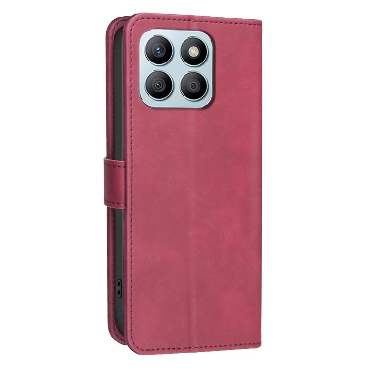 For Honor X8b Solid Color Calfskin Texture RFID Vegan Leather Phone Case