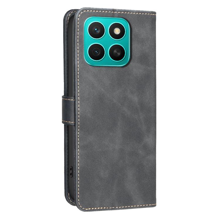 For Honor X8c Solid Color Calfskin Texture RFID Vegan Leather Phone Case
