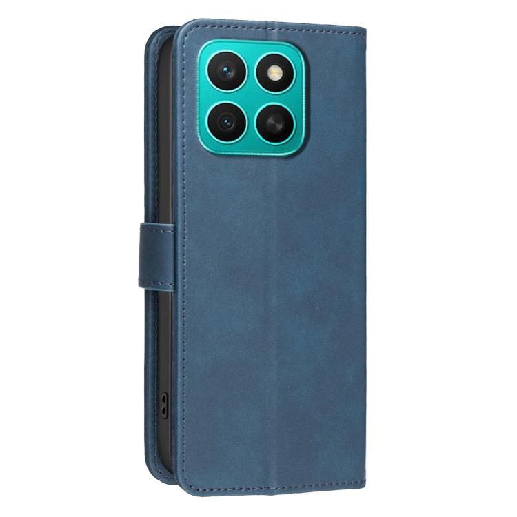 For Honor X8c Solid Color Calfskin Texture RFID Vegan Leather Phone Case