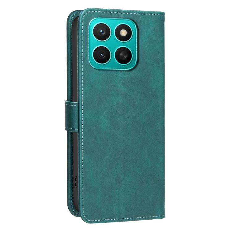 For Honor X8c Solid Color Calfskin Texture RFID Vegan Leather Phone Case