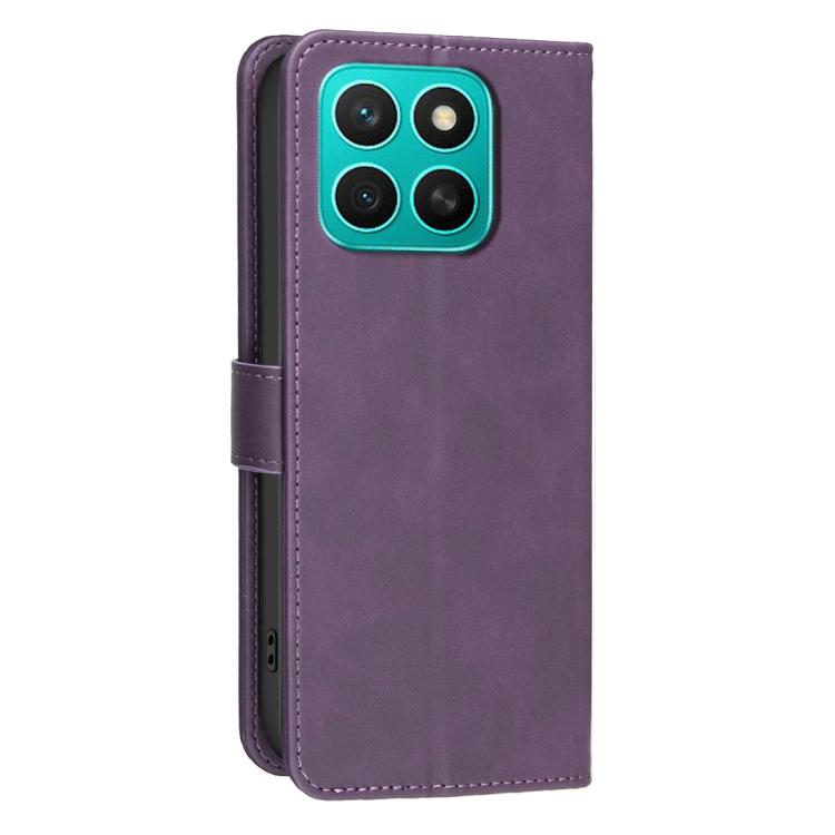 For Honor X8c Solid Color Calfskin Texture RFID Vegan Leather Phone Case