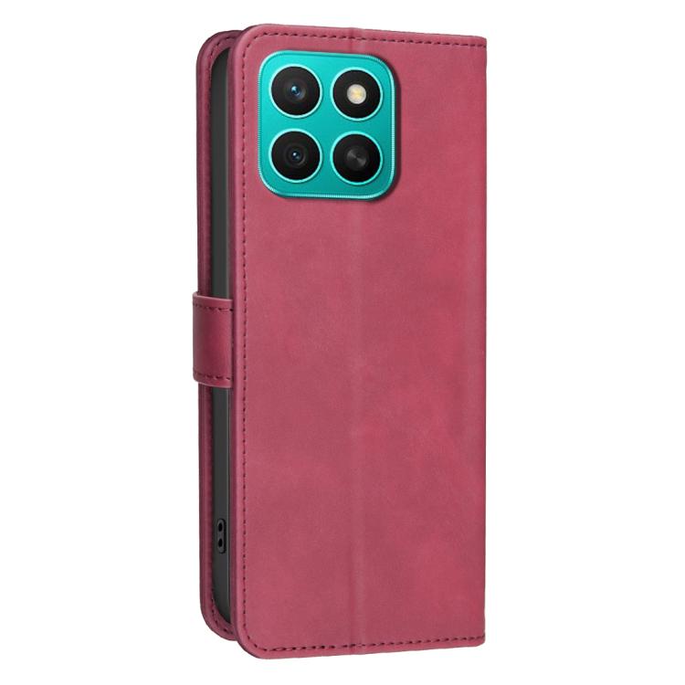 For Honor X8c Solid Color Calfskin Texture RFID Vegan Leather Phone Case