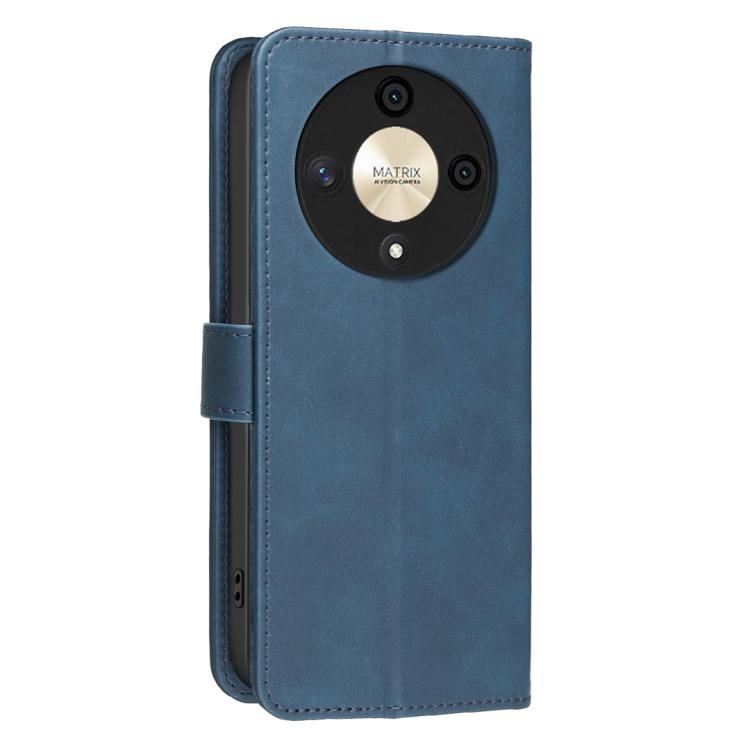 For Honor X9b / Magic6 Lite Solid Color Calfskin Texture RFID Vegan Leather Phone Case