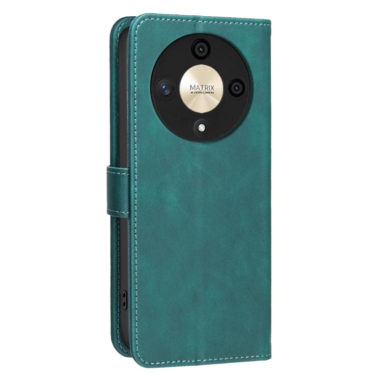For Honor X9b / Magic6 Lite Solid Color Calfskin Texture RFID Vegan Leather Phone Case