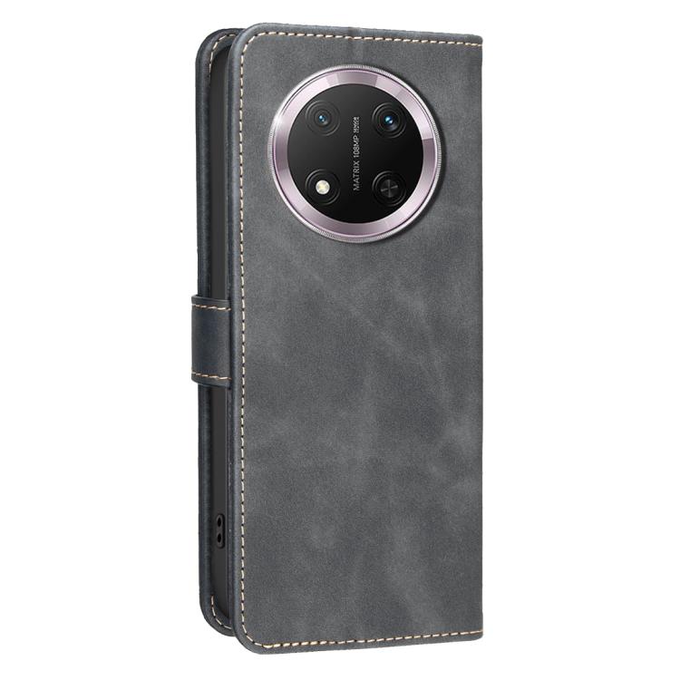 For Honor X9c 5G Global / Magic7 Lite Solid Color Calfskin Texture RFID Vegan Leather Phone Case
