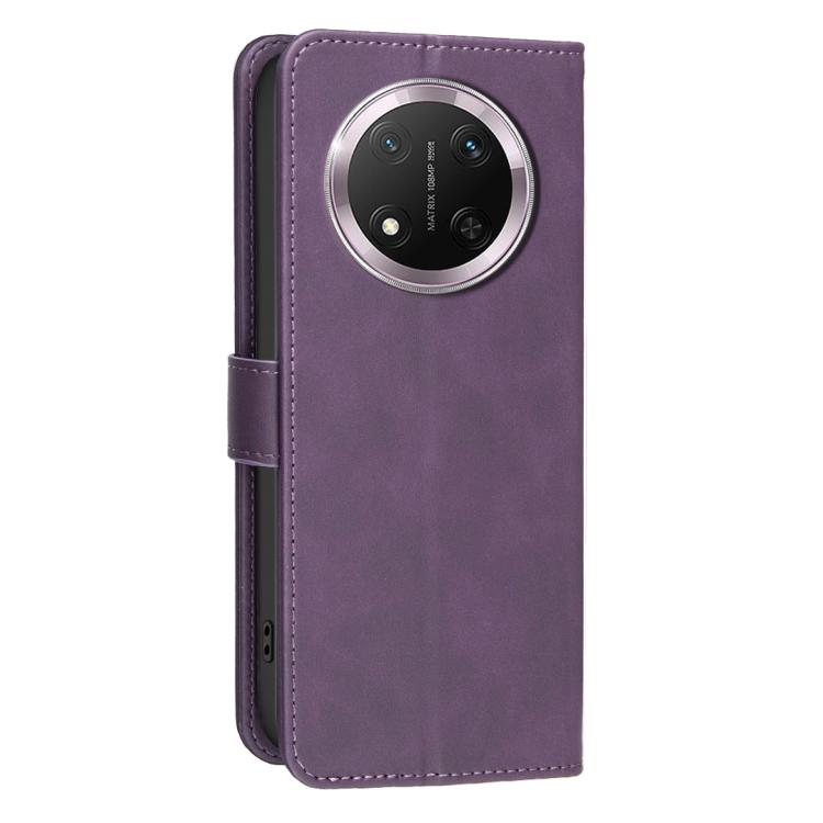 For Honor X9c 5G Global / Magic7 Lite Solid Color Calfskin Texture RFID Vegan Leather Phone Case
