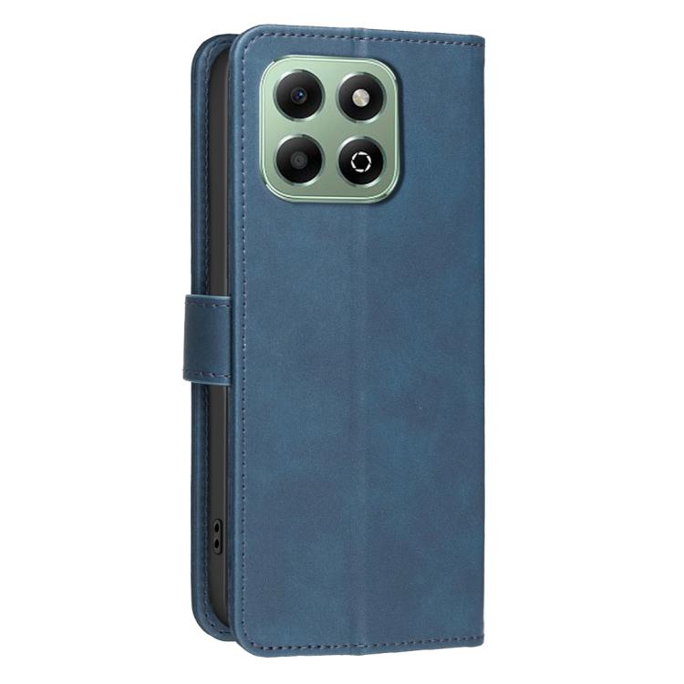 For Honor X6b Solid Color Calfskin Texture RFID Vegan Leather Phone Case