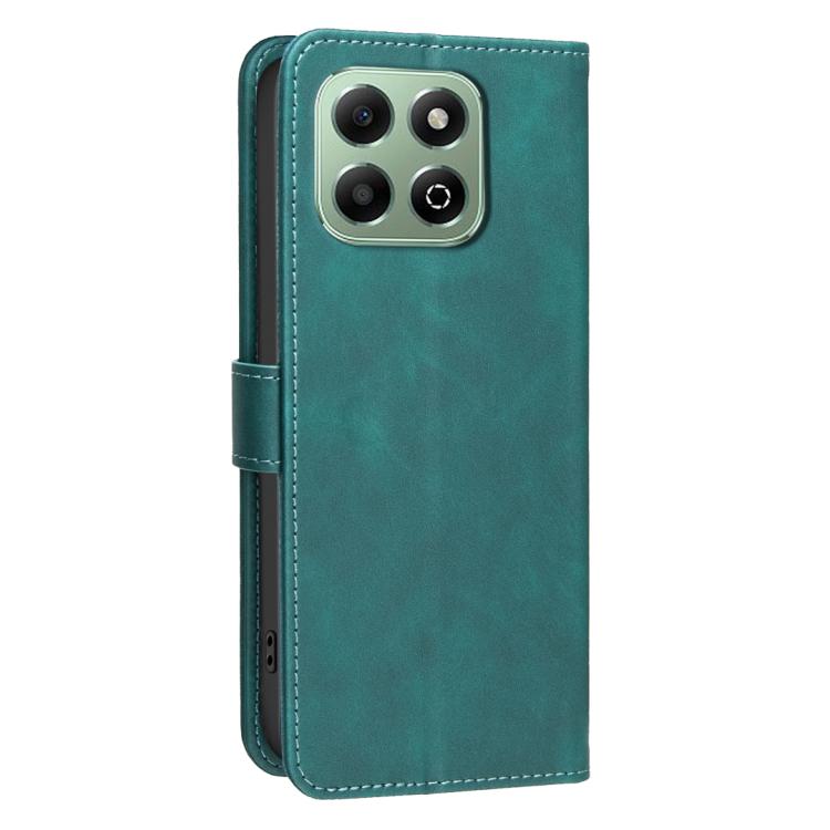 For Honor X6b Solid Color Calfskin Texture RFID Vegan Leather Phone Case