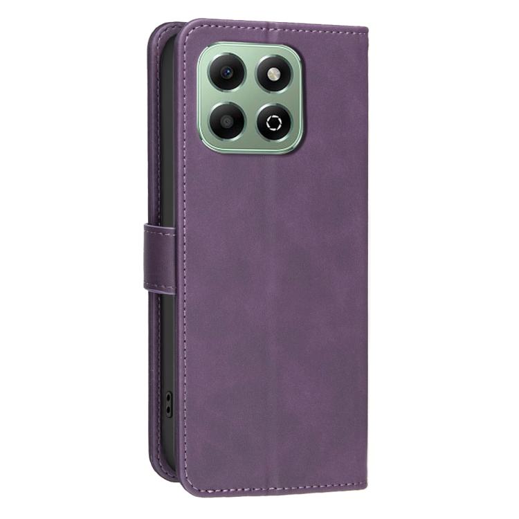 For Honor X6b Solid Color Calfskin Texture RFID Vegan Leather Phone Case