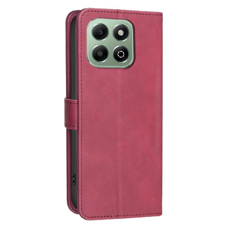 For Honor X6b Solid Color Calfskin Texture RFID Vegan Leather Phone Case