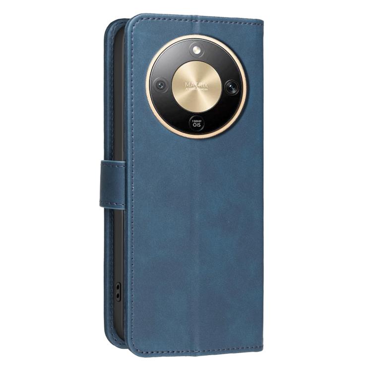 For Honor X9d Global Solid Color Calfskin Texture RFID Vegan Leather Phone Case