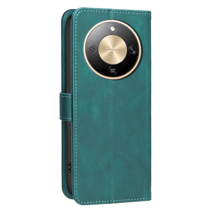For Honor X9d Global Solid Color Calfskin Texture RFID Vegan Leather Phone Case